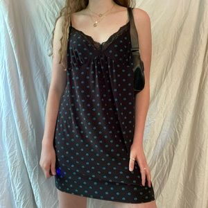 George black and blue slip dress size XL camisole nightwear pj pajamas cute